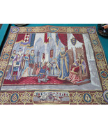 FRENCH WALL TAPESTRY BY MICHAEL CHISARIK 33 X 28&quot; - &quot;THE COURT OF CAMELOT&quot;  - $7,514.23 MXN