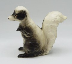 Large Ceramic Skunk Figurines Japan Enesco Back White - £19.46 GBP