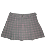 Izod XFG Stretch Women’s Size 16 Pleated Pink &amp; Gray Plaid Mini Skirt Skort - £19.47 GBP