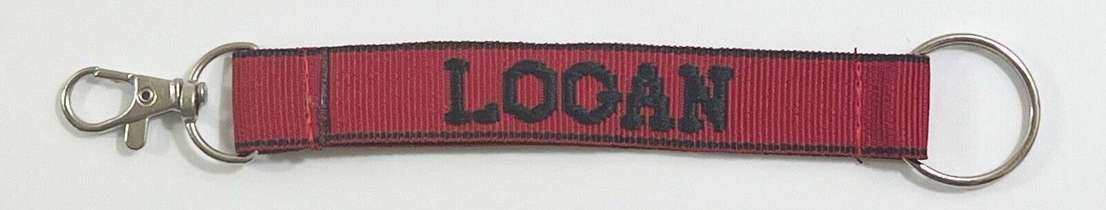 LOGAN Personalized Keychain Black / Red - $9.89