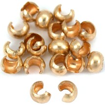 20 14K Gold Filled Crimp Bead Covers Beading 2.4mm New - £10.58 GBP