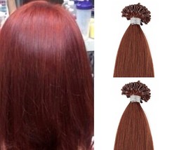 18&quot; 100grs,100s,U Tip (Nail Tip)Fusion Human Hair Extensions # 33 Dark Auburn - £85.62 GBP