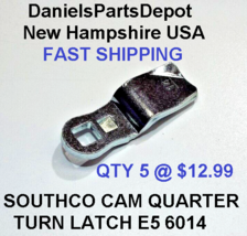 x5 Southco E5-6014 E5 Cam Quarter-Turn Latch Zinc Plated lock Hasp handl... - £10.21 GBP
