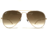 Ray-Ban Sunglasses RB3025 AVIATOR LARGE METAL 001/51 Gold with Brown Lenses - $102.63