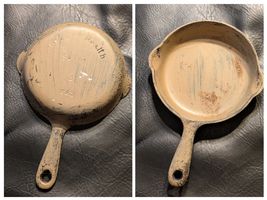 Griswold Good Santé #3 6.5 IN Fonte Poêle 653 S&#39;Arrête Plat Peint - $41.56