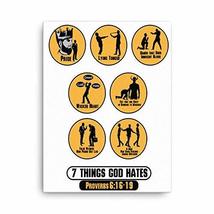 Express Your Love Gifts Bible Verse Canvas 7 Things God Hates Proverbs Christian - £54.26 GBP