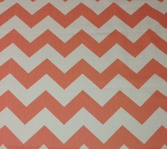 Ballard Design Chevron Stripe Apricot Orange Upholstery Fabric 1.25 Yards 54" W - $14.50