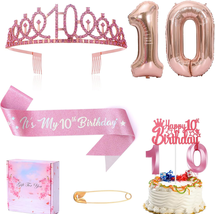 10Th Birthday Candle Sash and Tiara,It&#39;S My 10Th Birthday Sash Rhinestone Crown - £16.51 GBP