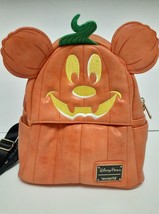 Disney Parks Loungefly Pumpkin Mini Backpack Orange Mickey Mouse Halloween - £218.10 GBP