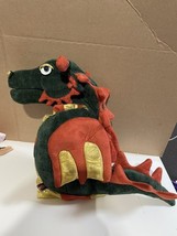 Rare Melissa &amp; Doug Plush Animal Fire Breathing Dragon Hand Full Body Pu... - $27.03 CAD