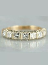 0.90 Karat Künstlicher Diamant Stangen Set Ehering 14k Gelb Vergoldet - £88.11 GBP