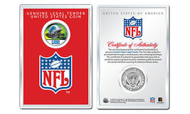 DETROIT LIONS NFL Helmet JFK Half Dollar U.S. Coin w/ Display Case LICENSED - $9.46