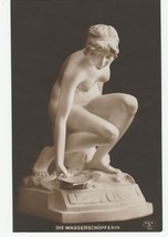 Vintage Postcard Die Wasserschöpferin by Emil Cauer Alabaster Statue Photo Card - £5.53 GBP