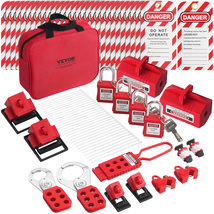 VEVOR Electrical Lockout Tagout Kit, 47 PCS Safety Loto Kit Includes Pad... - $41.99