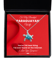Necklace Birthday Present For Paraguayan Wife - Jewelry Turtle Pendant Gifts  - £39.83 GBP