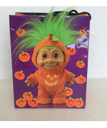Trick or troll treats Halloween bag gift bag troll in pumpkin outfit gre... - $20.79