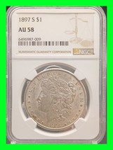 1897-S Morgan Silver Dollar NGC AU58 Key Date Under Graded - Almost Uncirculated - £134.52 GBP