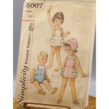 Vintage Sewing PATTERN Simplicity 5007, Child Romper Sunsuit and Bonnet,... - $10.70