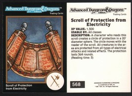 1991 TSR AD&amp;D Gold Border Fantasy RPG Art Card 568 Dungeons Dragons Magic Scroll - £5.42 GBP