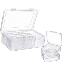 12 Pieces Small Clear Plastic Beads Storage Container And Organizer Tran... - $16.99