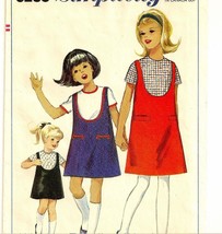 Simplicity Vintage 1965 Pattern 6288 Size 10 Girls&#39; Jumper &amp; Blouse - £2.38 GBP