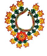 Colombian Beaded Necklace, Medicine necklace, Statement necklace,Rainbow... - $2,230.81 MXN