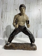Bruce Lee Ceramic Sculpture Nunchucks Fighter 9 inch tall Kung Fu - £31.27 GBP