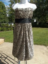 Nwt Kay Unger Black&amp;Gold Strapless Dresss 12 $400 - $139.99