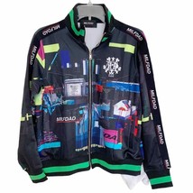 MILFDAD Black Spreadsheet Graphic Track Jacket Streetwear NWOT - £47.97 GBP