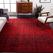 SAFAVIEH Adirondack Collection Area Rug - 8&#39; x 10&#39;, Red &amp; Black, Modern Abstract - £166.61 GBP