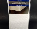Diamond Matelasse Box Spring Cover California King White Dream Space New - $17.81