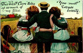 Vtg Postcard 1900s Comic postcard.&quot;This Rest Cure Takes Excuse Brevity&quot; - £4.77 GBP