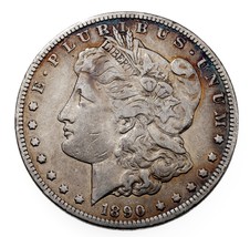 1890-CC Silver Morgan Dollar in VF Very Fine Condition, Some Toning - $247.48