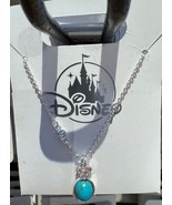 Disney Parks Faux Turquois and Mickey Mouse Gem Silver Color Necklace NEW - $54.19 CAD