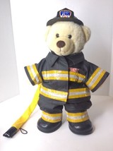Build A Bear FDNY New York Fireman Firefigter Plush Stuffed Animal Doll &amp; Outfit - £41.06 GBP