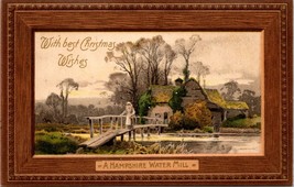 With Best Christmas Wishes A Hampshire Water Mill Postcard PC113 - £3.91 GBP