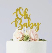 OH BABY Cake Topper | Personalized Topper | Custom Cake Topper - £4.70 GBP