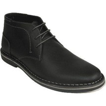 Men's Steve Madden Chuka Boot Soft Leather Lace up Harken Black image 4