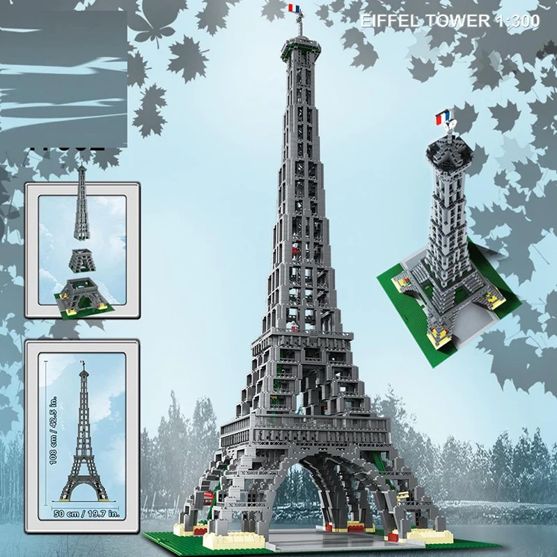 In Stock Eiffel Tower 10181 Famous France Symbol Building Model Christmas Gift - £204.13 GBP