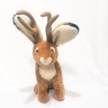 Jackalope Rabbit  Plush Stuffed Animal 14&quot; Wildlife Artists Tan Cream Bl... - £15.56 GBP