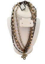 Lula&#39; N&#39; Lee NEW with TAGS Women&#39;s Necklace Victoria Multistrand Beads Chain - £45.62 GBP