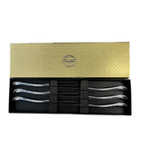 6 Carvel Hall Vintage Stainless Steel Steak Knives Box Set Mid Century M... - $34.00