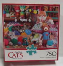 Steve Read Buffalo Games 750 Piece Cats Crochet Kittens Jigsaw Puzzle - £7.78 GBP