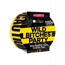 CAUTION TAPE PARTY GAG GIFTS FUN WILD PARTY TAPE 100 FT BLACK YELLOW TAPE - $13.85