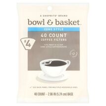 BOWL AND BASKET #4 CONE STYLE NATURAL COFFEE FILTERS 40CT - $4.99