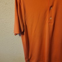 Greg Norman Play Dry Mens Short Sleeve 3 Button Orange Polo Shirt Size Medium - £7.77 GBP