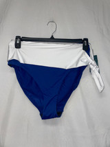 MSRP $62 Lauren by Ralph Lauren Womens Swimwear Two Tone High Waist Blue Size 16 - £12.06 GBP