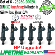 OEM Denso 6 Pieces HP Upgrade Fuel Injectors For 1998-2003  Toyota Sienna 3.0L - $158.39