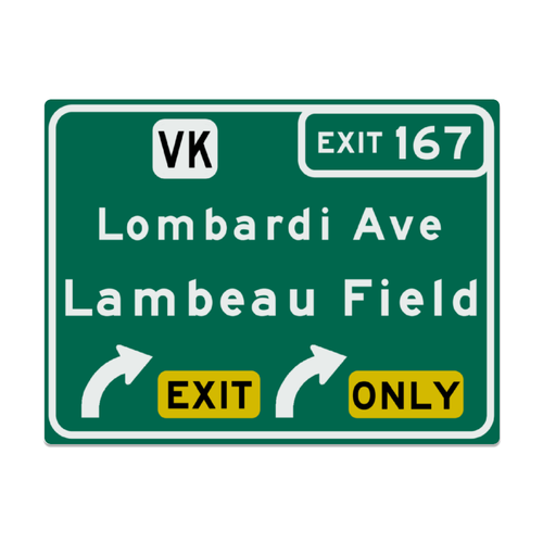Primary image for Replica Lombardi Avenue Lambeau Field Metal Highway Sign
