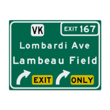 Replica Lombardi Avenue Lambeau Field Metal Highway Sign - $24.00+